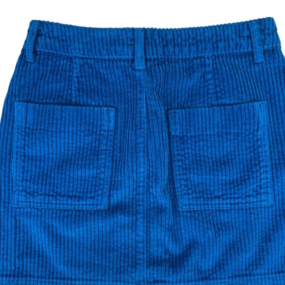 NWT BDG Urban Outfitters Wide Wale Corduroy Mini Skirt Blue Pockets Size Small - Picture 9 of 14